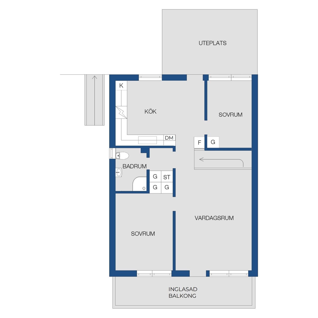 Planlösning övre plan