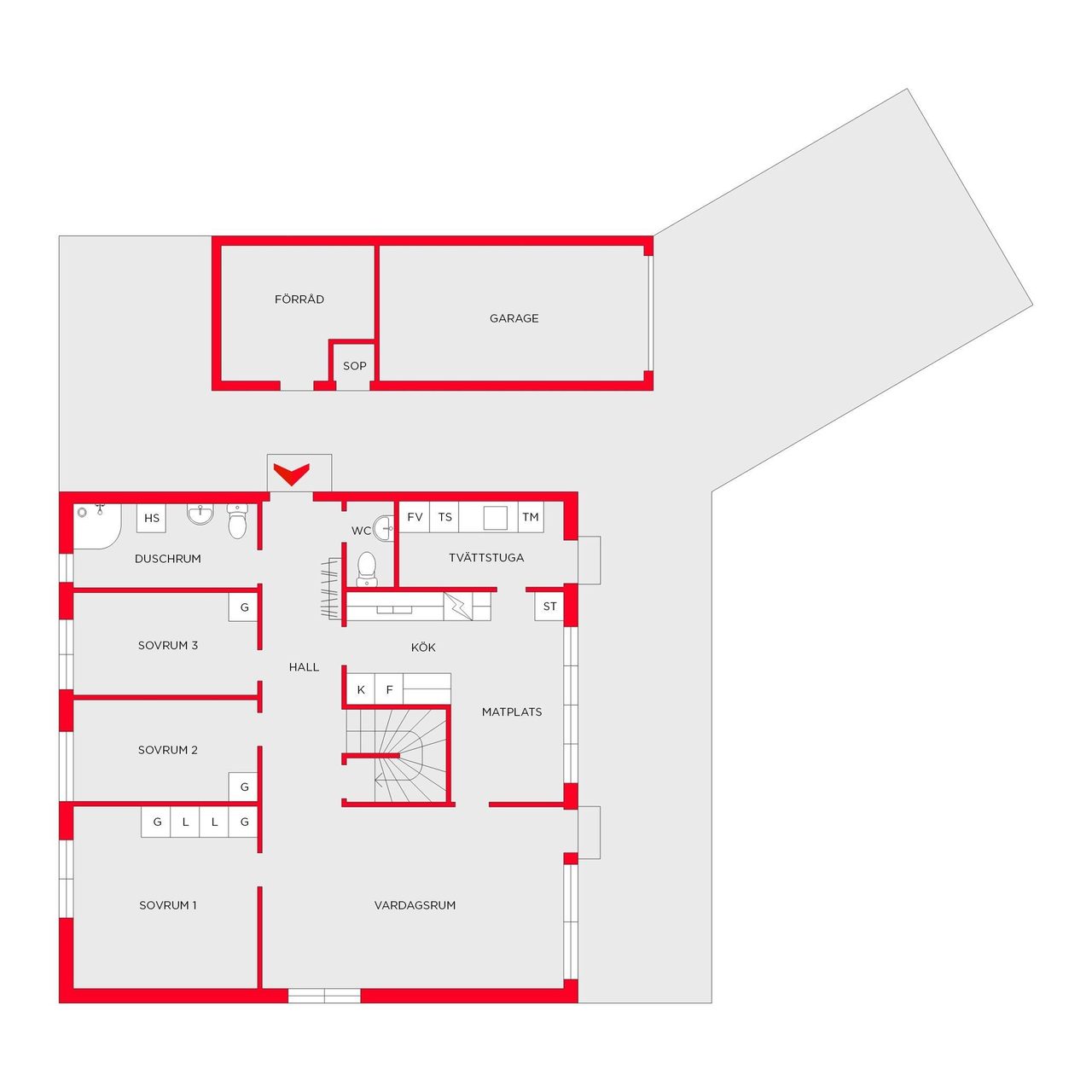 Planritning entréplan