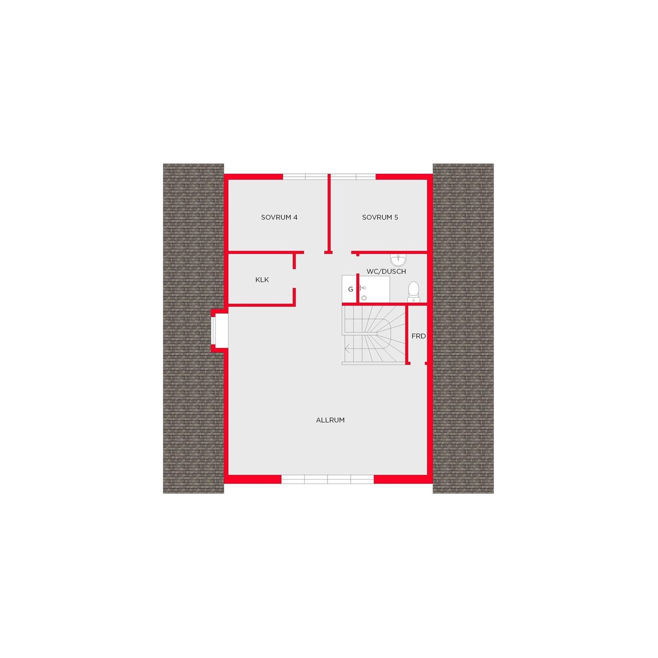 Planritning övervåning