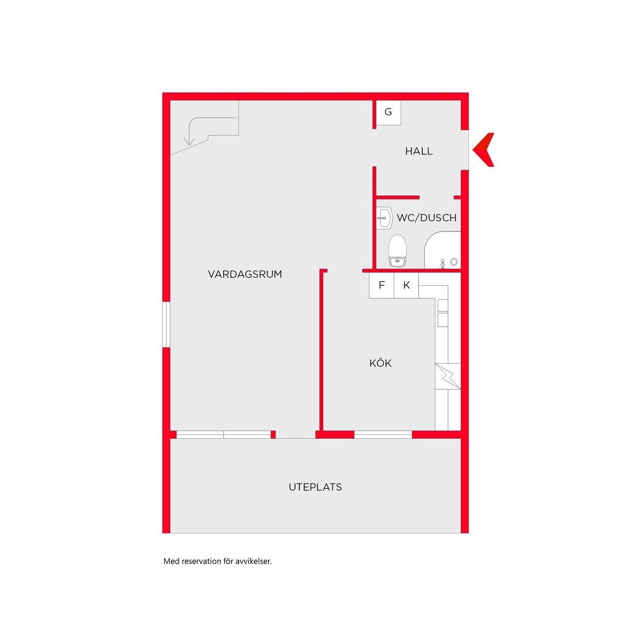 Planritning, entréplan