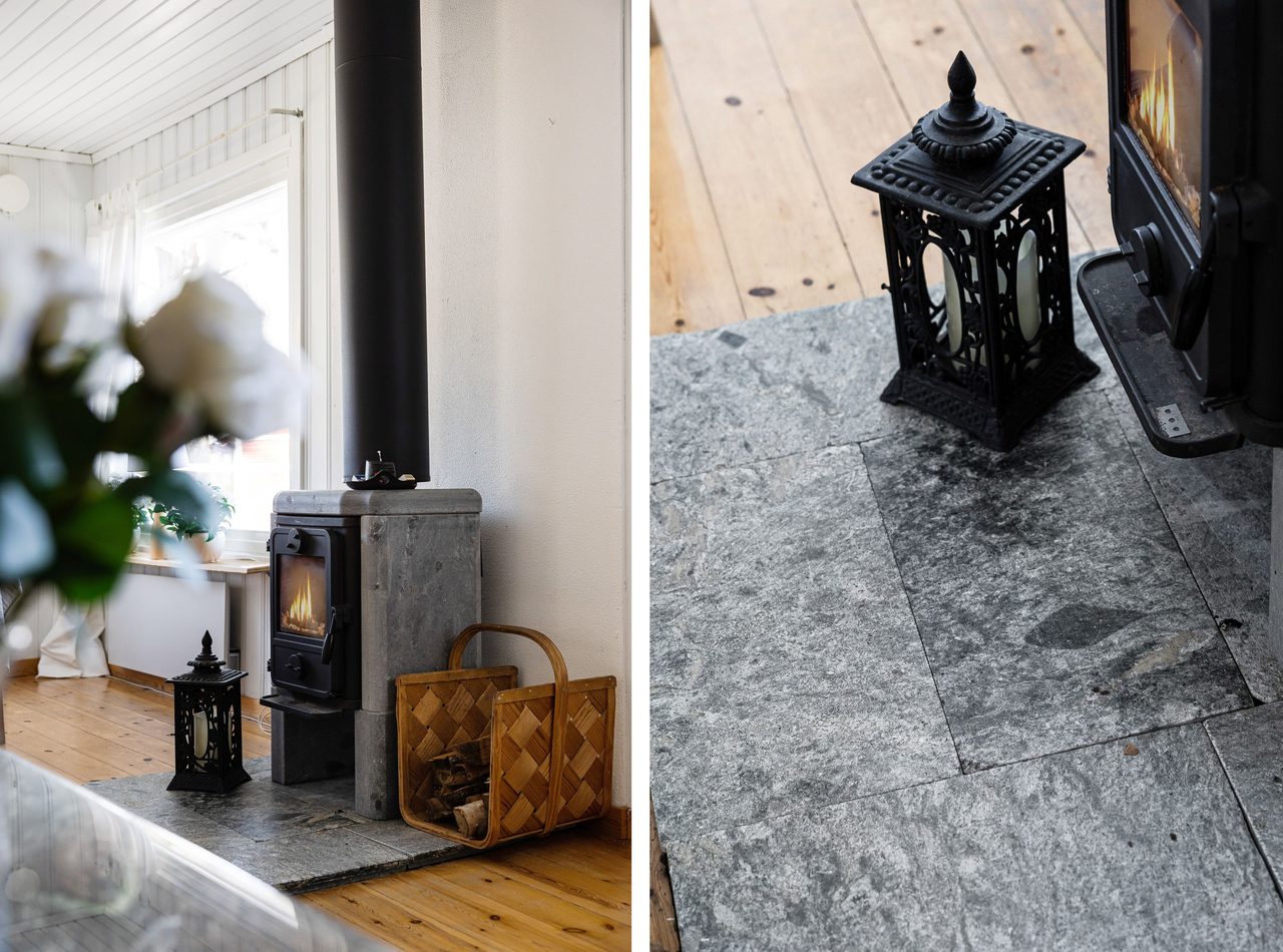 Värmande täljstenskamin