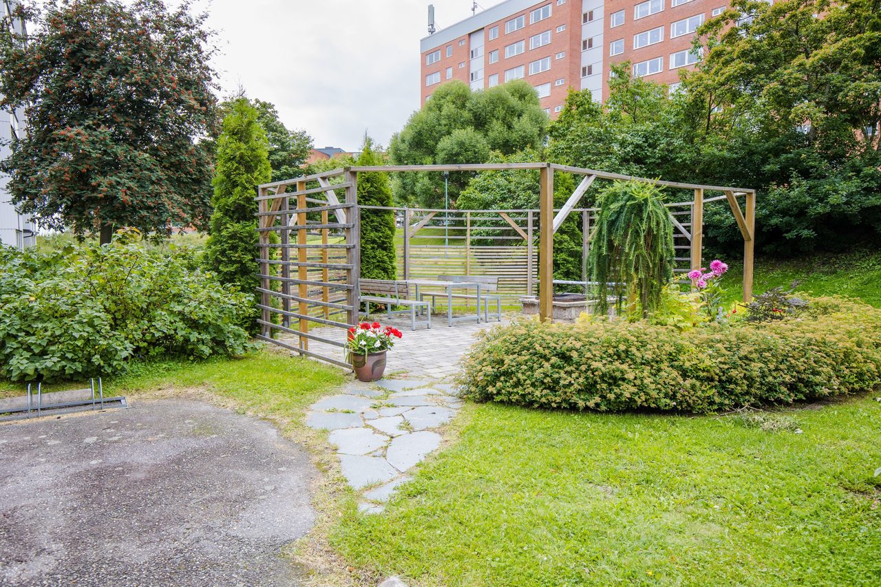 Fina innergårdar mellan husen