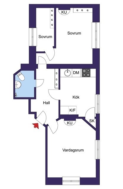 Tegelbruksvägen 40, vån. 1