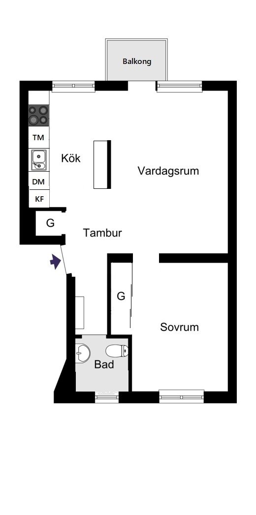 Sparbanksvägen 44, 2 tr
