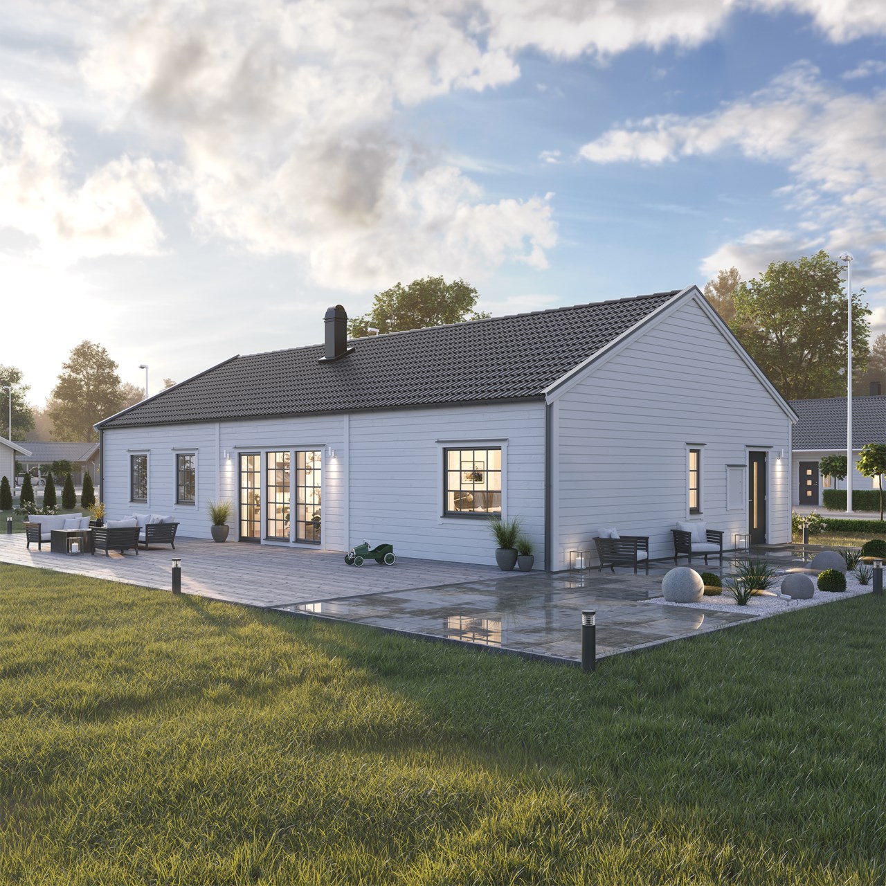 Föreslagen modell Villa Vallda - Modernt utförande