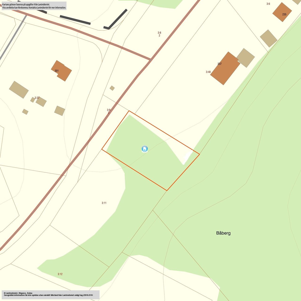 Tomt i Båberg