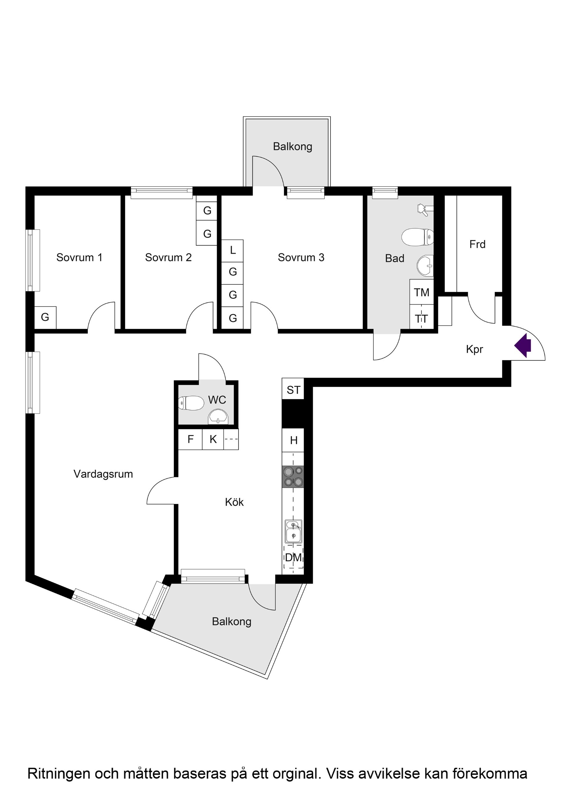 Floor plan for Catalinatorget 5