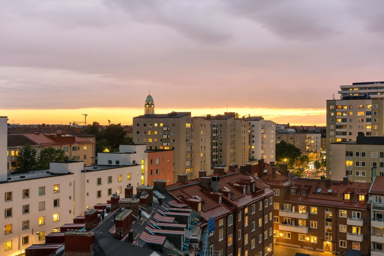 Utsik från föreningens takterass!