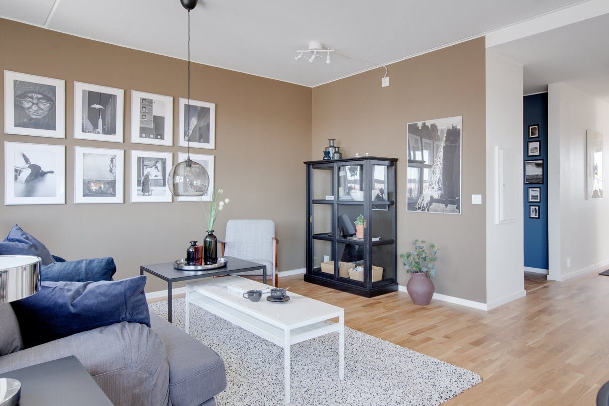 Vardagsrum - bild från visningslägenhet