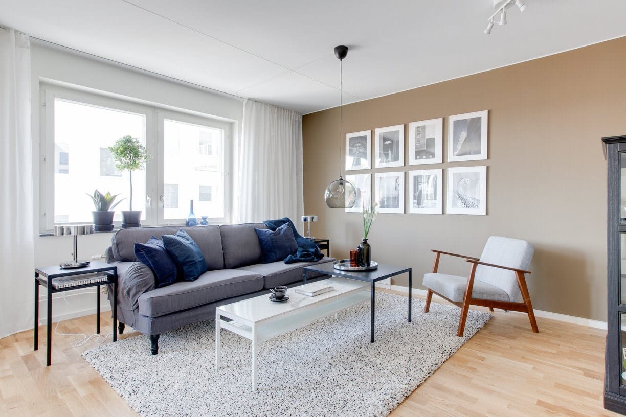 Vardagsrum - bild från visningslägenhet