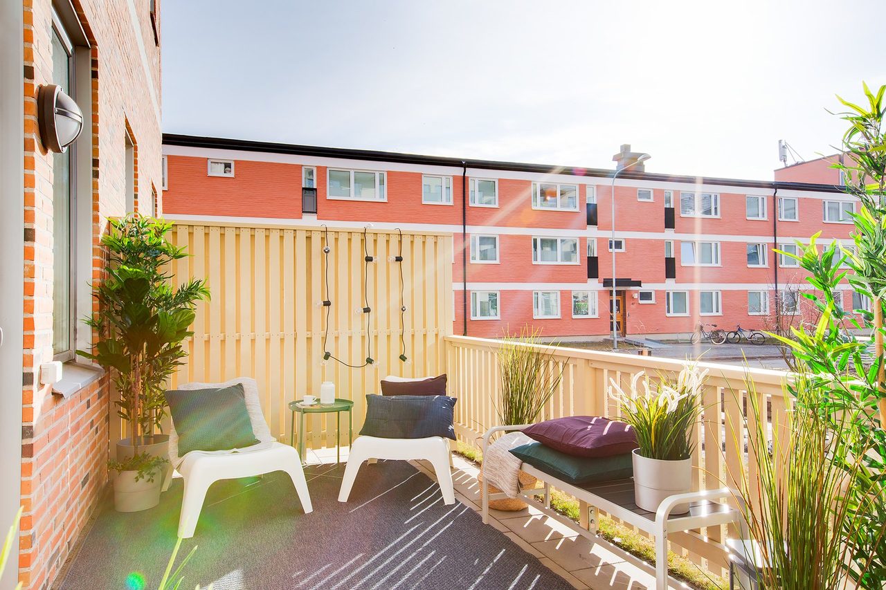 Uteplats - bild från visningslägenhet