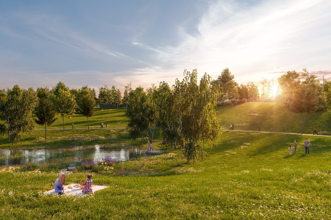 Visionsbild över parken